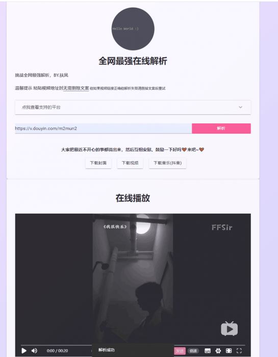 全网最强最全在线解析源码插图
