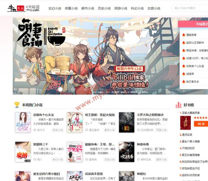 ygbook小说网站源码 自动采集赚钱源码 ThinkPHP+MYSQL开发-老蔡源码网