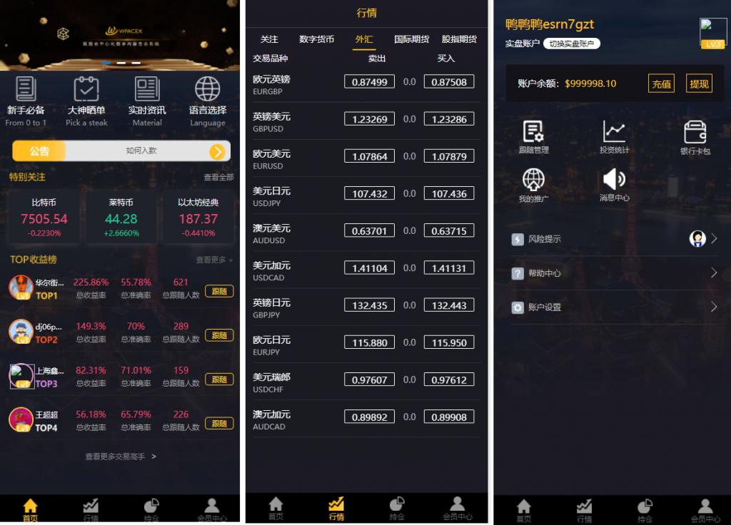 金融理财交易所系统|修复后台|点位|时间|双位盘-老蔡源码网
