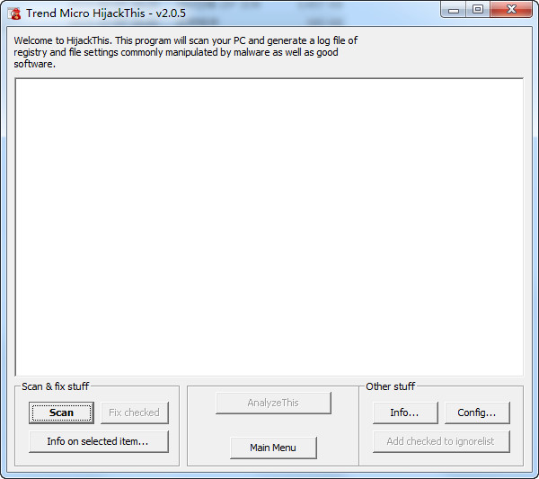 HijackThis(浏览器被劫持修复工具)v2.0.5 免费版-老蔡源码网