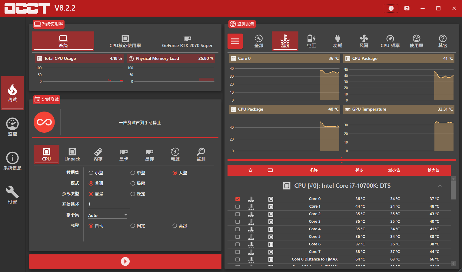 电源检测工具OCCT v10.1.6绿色版-老蔡源码网