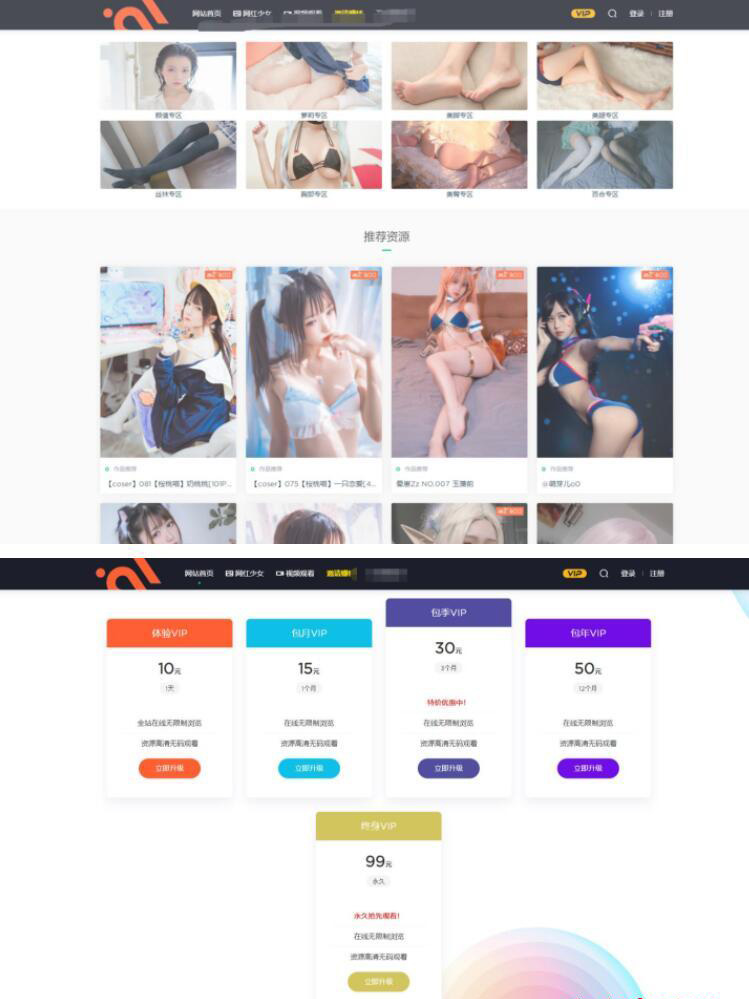 【站长亲测】小姐姐写真WordPress网站源码-老蔡源码网