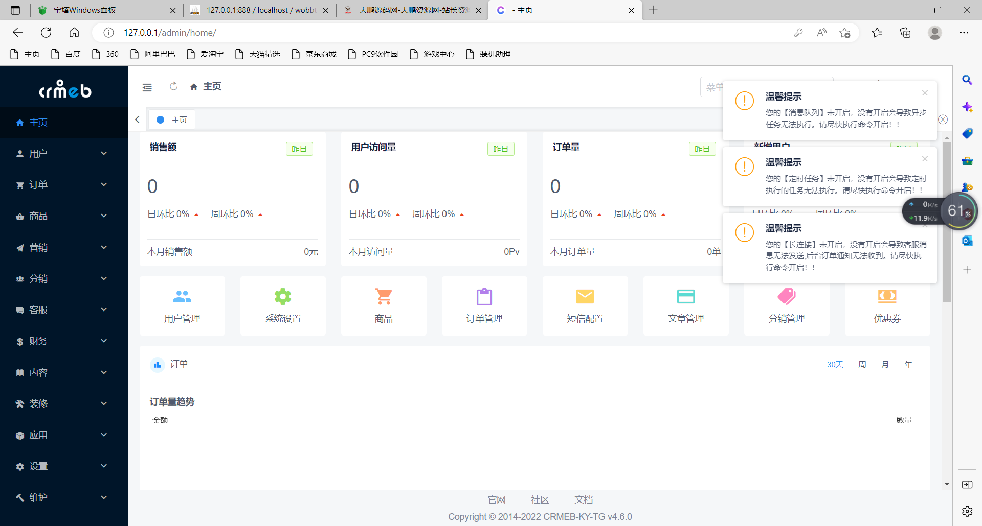 【老蔡亲测】CRMEB V4.6 可商用开源打通版 小程序公众号H5 App分销多语言商城源码插图2