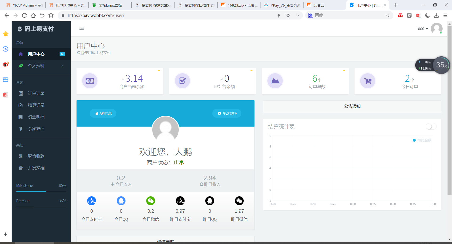 【老蔡亲测】新版彩虹易支付源码多通道轮询一键对接、第三方支付、京东支付、免签约支付、聚合支付插图2